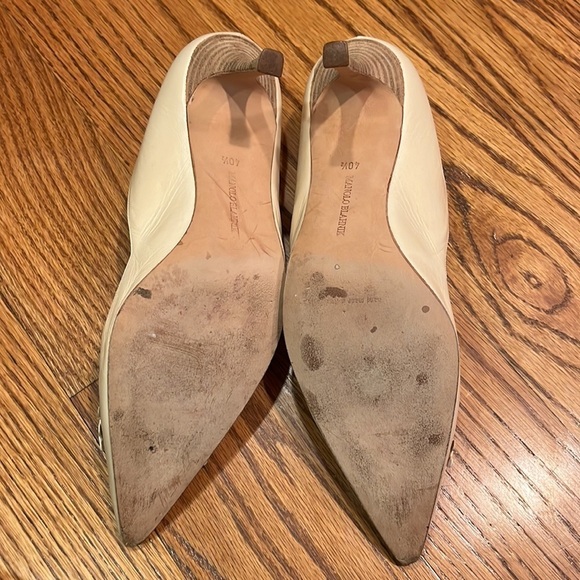 Manolo Blahnik Woman’s Cream Heels Size EU 40.5 - Picture 5 of 7